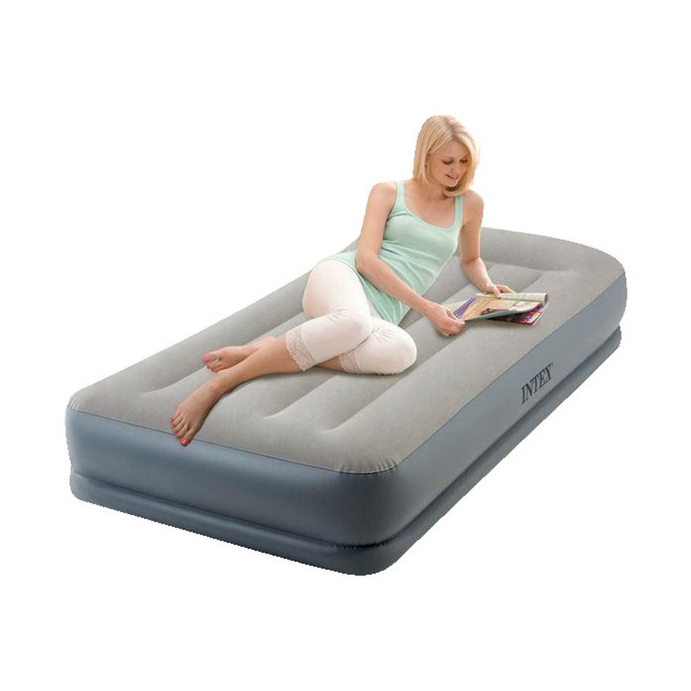 Надувная кровать для сна с насосом двуспальный